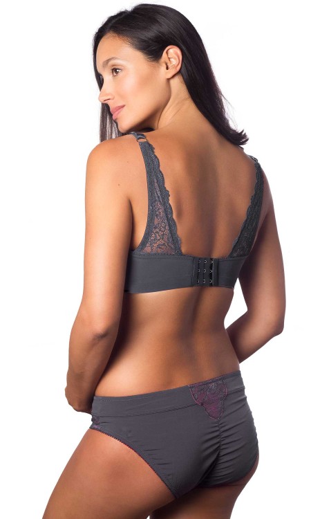 Temptation - Hotmilk - biustonosz - grafit i róż