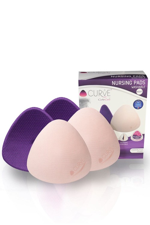 Curve Night - Cache Coeur - wielorazowe wkładki laktacyjne na noc - 2 pary