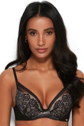 Encore - Gossard - biustonosz 15601 high apex plunge - czerń 