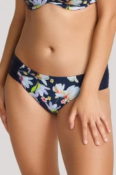 Florentine - Panache Swim - figi marszczone SW1059 - granat i kwiaty 