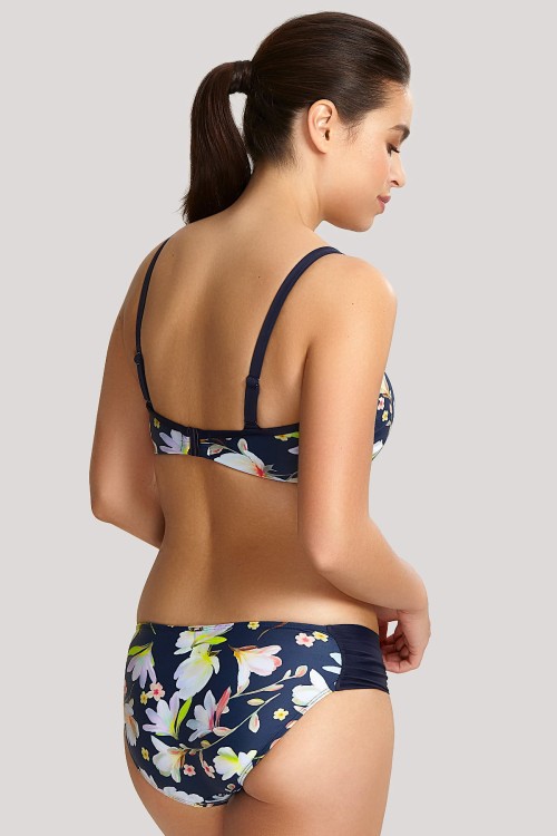 Florentine - Panache Swim - figi marszczone SW1059 - granat i kwiaty