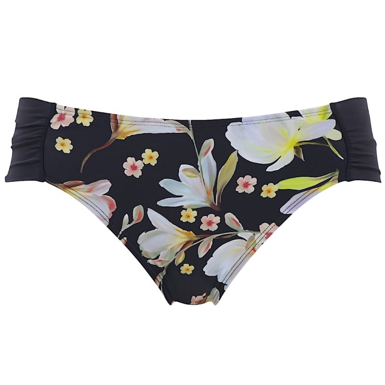 Florentine - Panache Swim - figi marszczone SW1059 - granat i kwiaty