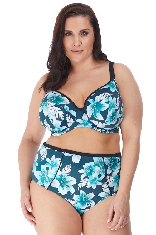 Island Lily - Elomi - wysokie figi kąpielowe ES7225 - niebieski