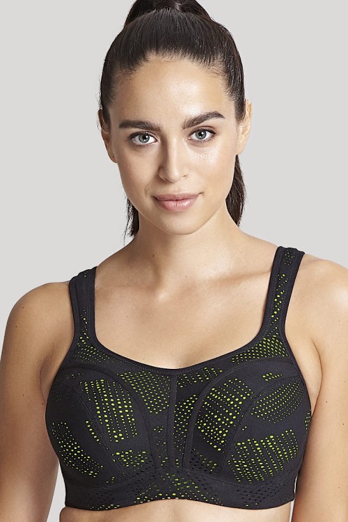 Sports Bra - Panache Sport - biustonosz 5021 - czerń i limonka