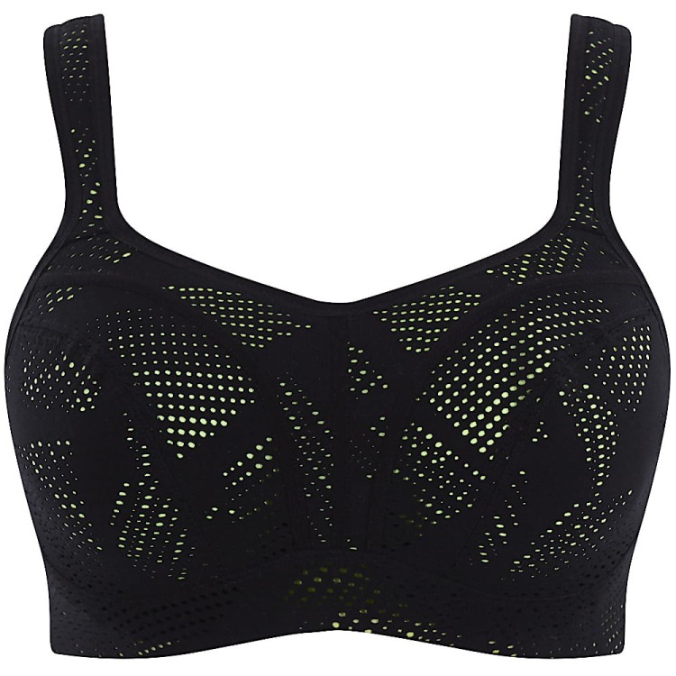 Sports Bra - Panache Sport - biustonosz 5021 - czerń i limonka