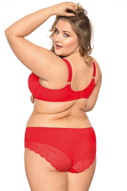 Koronkowa fantazja - Bella Misteria - biustonosz miękki maxi set 20/SMX16 - czerwień