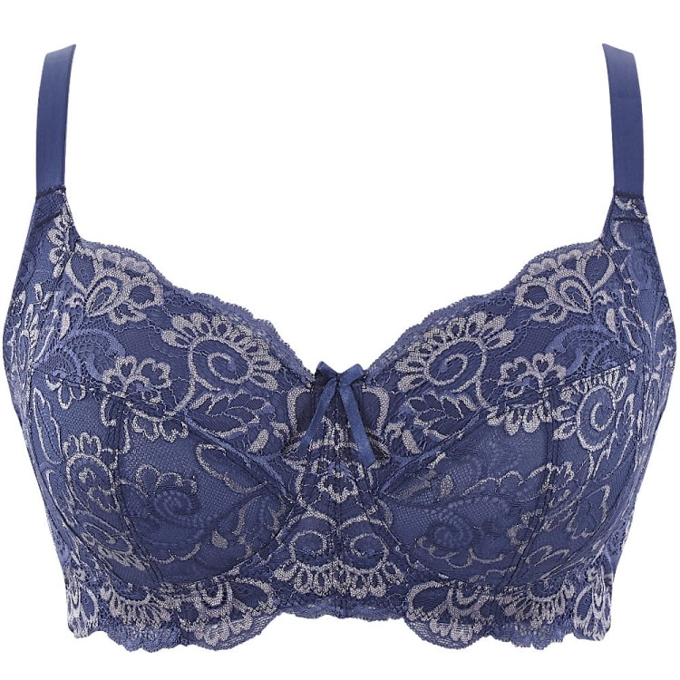 Andorra - Panache - biustonosz bez fiszbin 5671 - vintage blue
