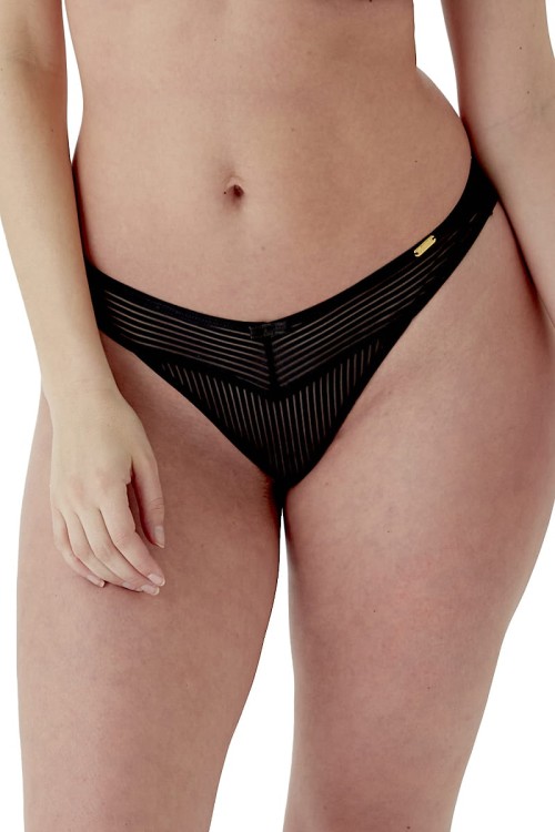 Sheer Stripe - Gossard - wysokie figi 18803 - czerń