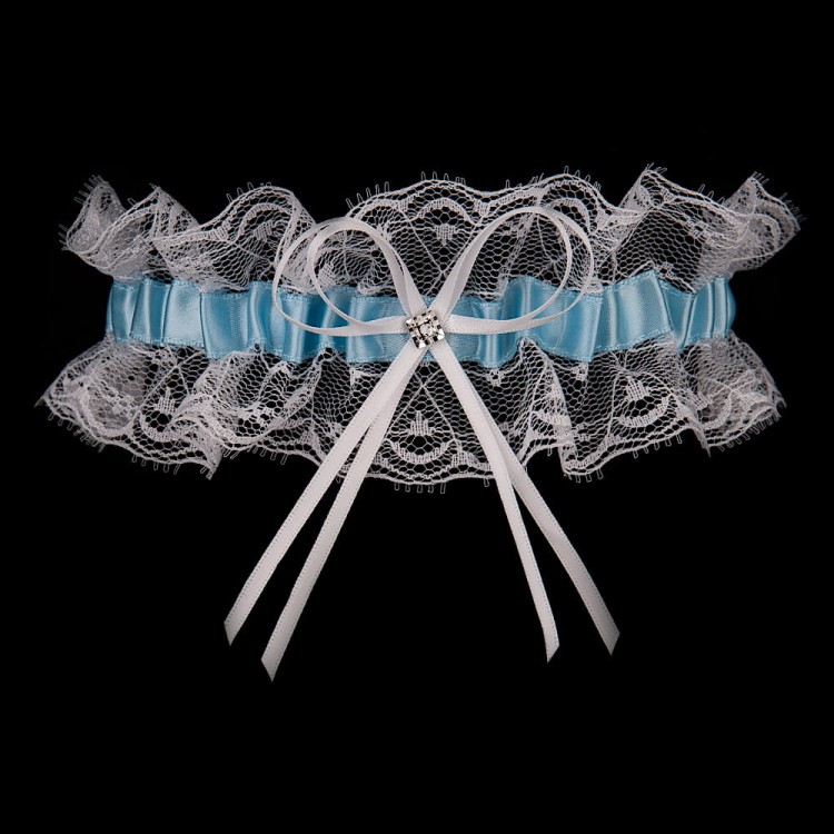 Praga - Julimex - podwiązka PW-27 - niebieski