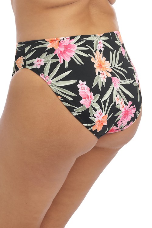Dark Tropics - Elomi - wysokie figi kąpielowe ES800172 - czerń i kwiaty