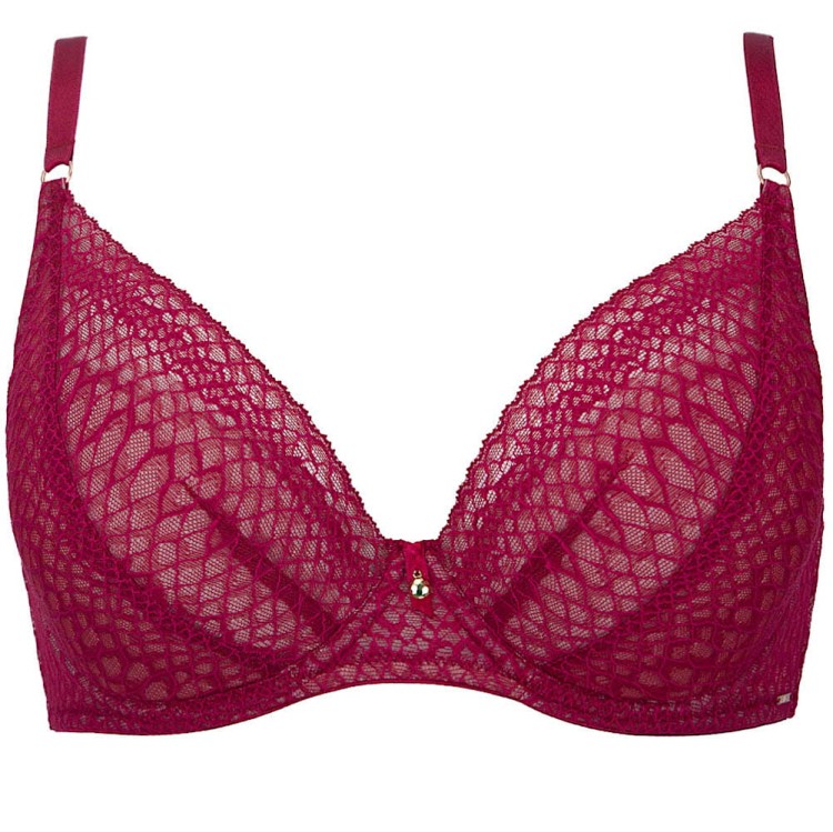 Chianti - Alles - biustonosz push-up - czerwień