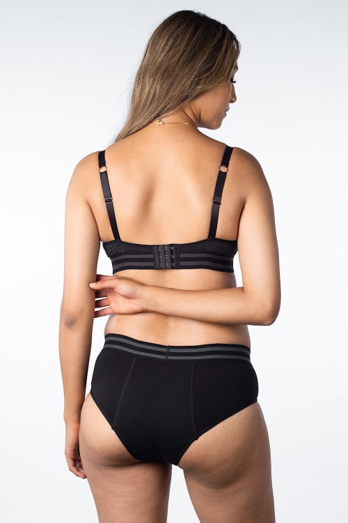 Elevate - Hotmilk - biustonosz bez fiszbin t-shirt - czerń