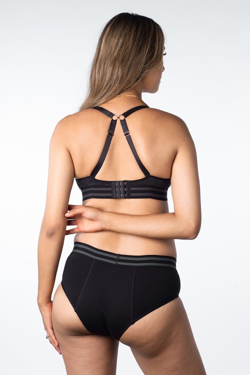 Elevate - Hotmilk - biustonosz bez fiszbin t-shirt - czerń