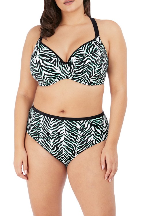 Zulu Rhytm - Elomi Swim - wysokie figi kąpielowe ES7254 - zeberka