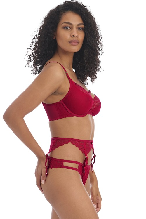 Temptress - Freya - pas do pończoch AA400191 - cherry