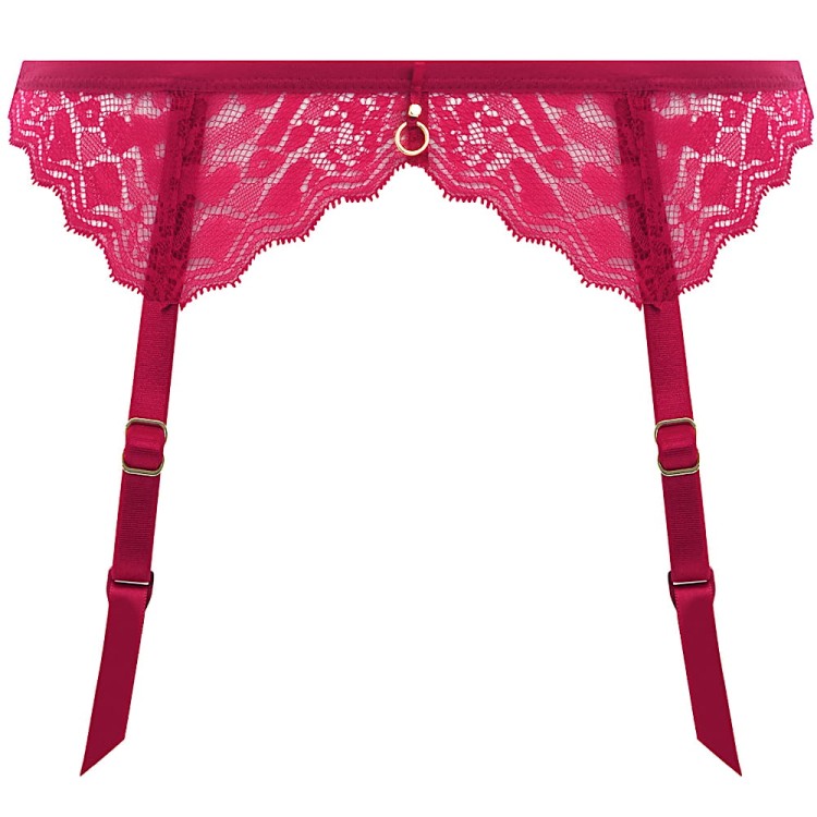 Temptress - Freya - pas do pończoch AA400191 - cherry