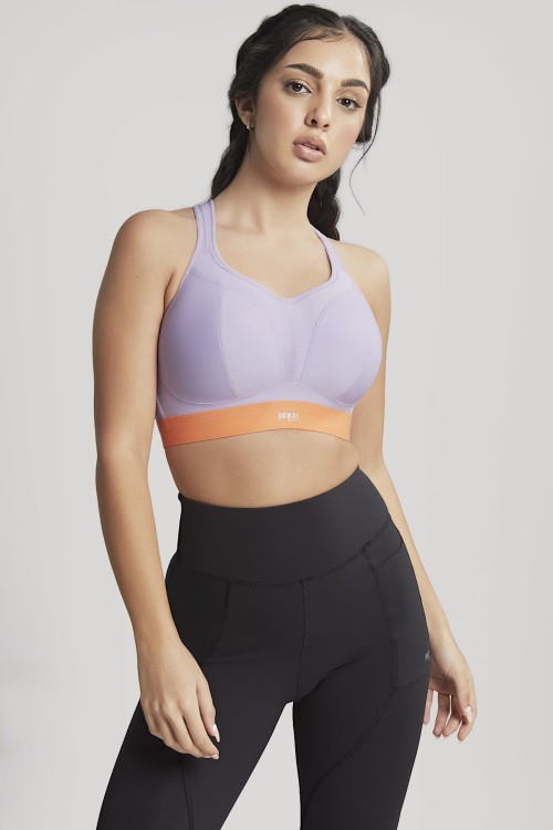 Non Wired Sports Bra - Panache Sport - biustonosz 7341 - lilac/orange