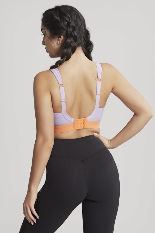 Non Wired Sports Bra - Panache Sport - biustonosz 7341 - lilac/orange
