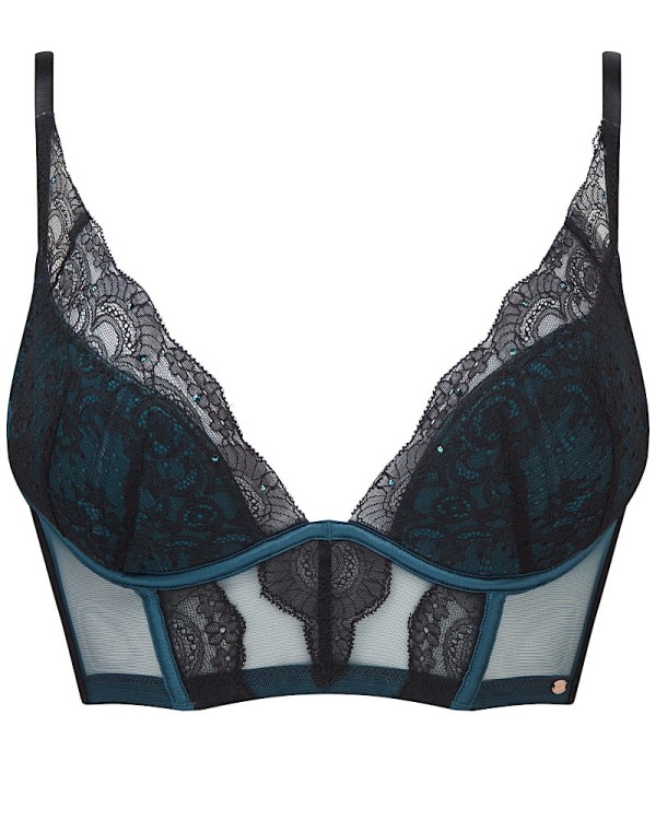 VIP Confession - Gossard - biutonosz longline 19525 - black/teal