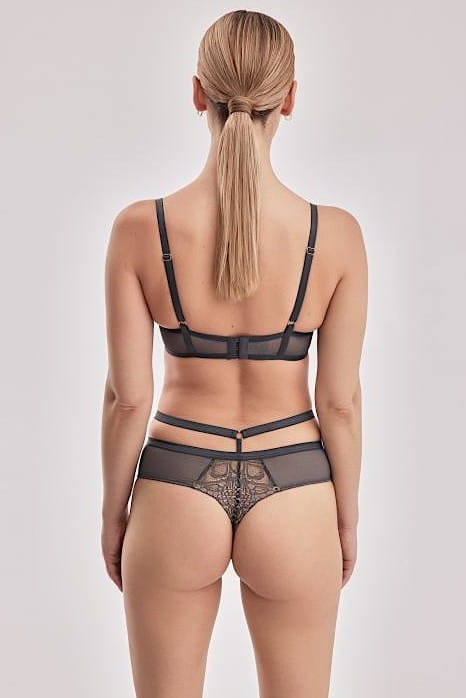 Lusso - Alles - biustonosz super push-up - zielonoszary