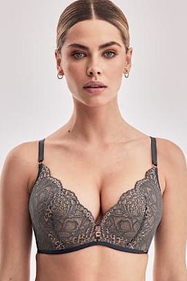 Lusso - Alles - biustonosz super push-up - zielonoszary