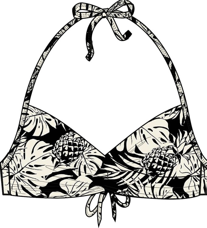 Palmbreeze - Banana Moon - biustonosz kąpielowy Eyro - czerń i biel