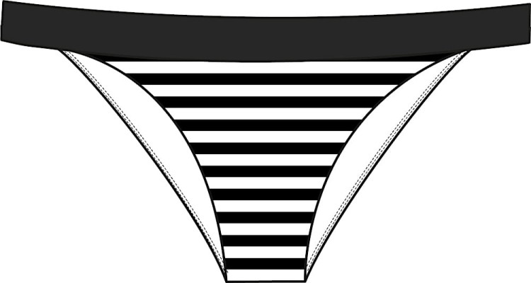 Blackstripe - Banana Moon - figi kąpielowe Tania - paski