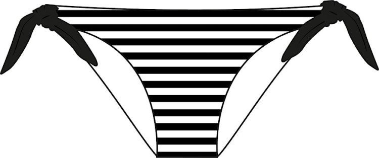 Blackstripe - Banana Moon - figi kąpielowe Mikta - paski