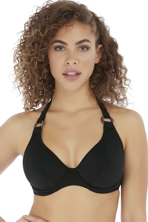 Coco Wave - Freya Swim - biustonosz kąpielowy halterneck AS7001 - czerń