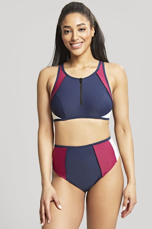 Limitless - Panache Swim - wysokie figi kąpielowe SW1606 - navy orchid