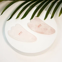 Gua Sha - kamień do masażu i relaksu - Yeye - stopa różowy kwarc