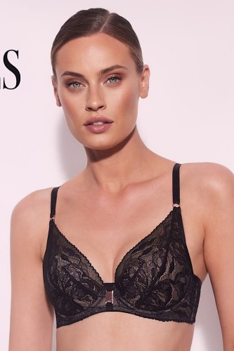 Frozen Black - Alles - biustonosz push-up TPU - czerń