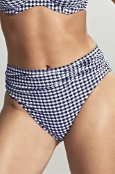 Gingham - Panache Swim - figi kąpielowe midi SW1729 - navy gingham