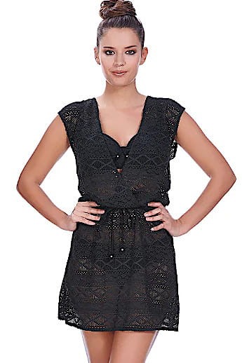 Sundance - Freya Swim - tunika plażowa AS3978 - czerń