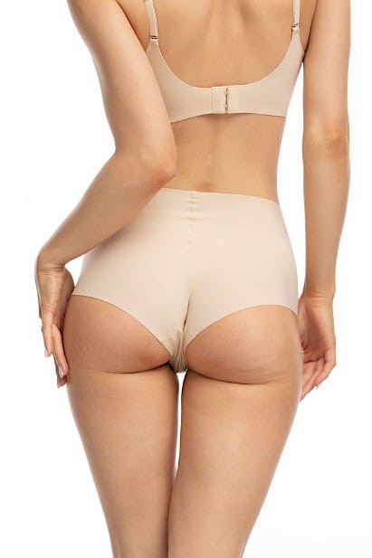 Infinity Boyshort Maxi - Julimex - bezszwowe wysokie szorty - beż