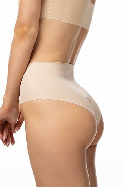 Infinity Maxi - Julimex - bezszwowe wysokie figi - beż