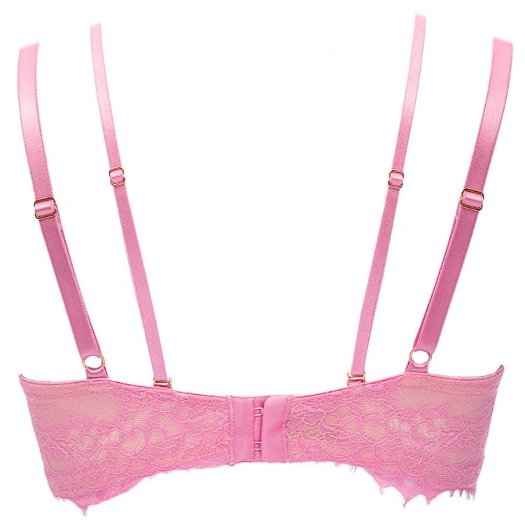 French Kiss - Alles - biustonosz push-up TPU - róż