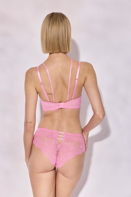 French Kiss - Alles - biustonosz push-up TPU - róż