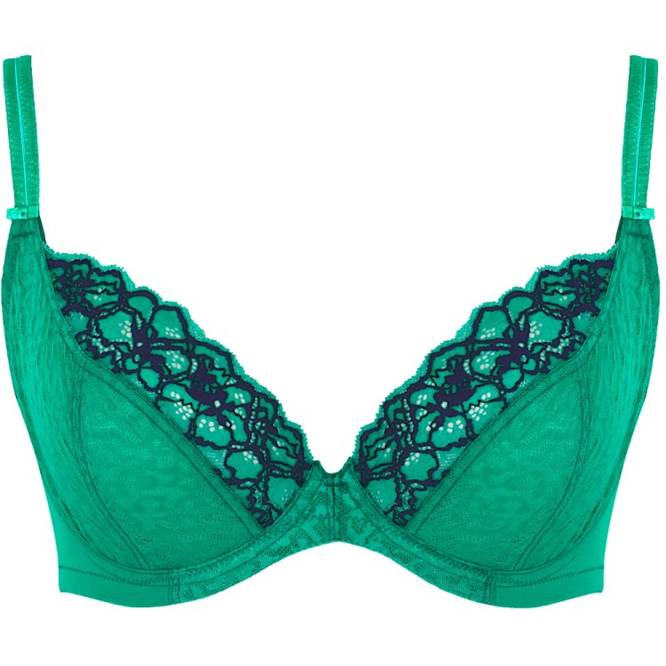 Envy - Panache - biustonosz plunge 7286 - emerald leopard