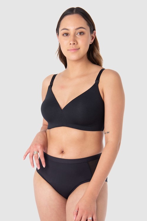 Embrace - Hotmilk - biustonosz t-shirt - czerń