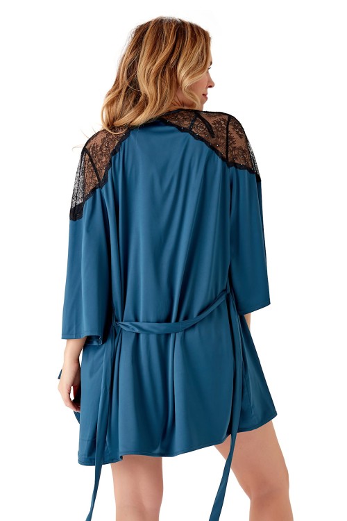 VIP Confession - Gossard - szlafrok 19513 - black/teal