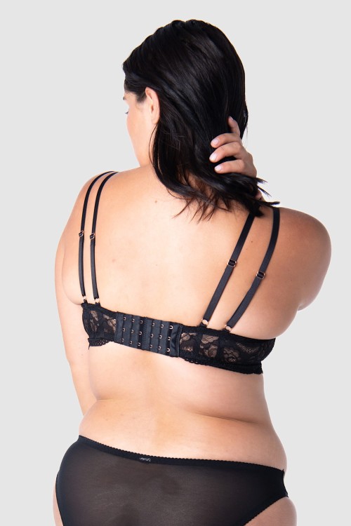 Heroine - ProjectMe by Hotmilk - biustonosz plunge - czerń