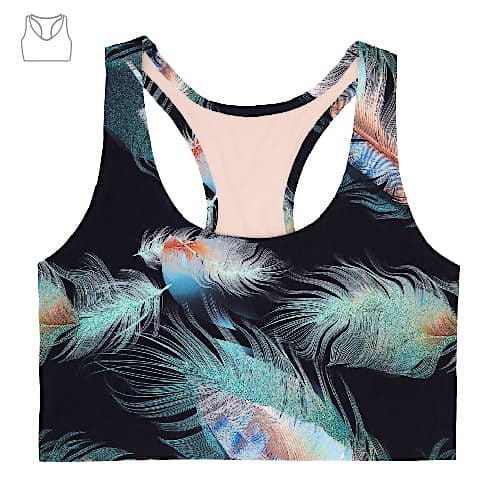 Emerald Feathers - Paloma Pink - top