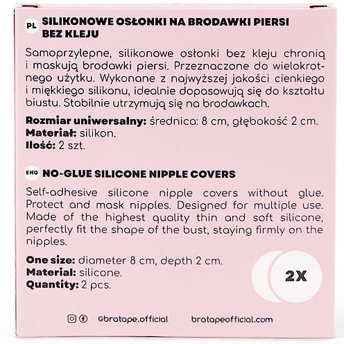 Osłonki silikonowe bez kleju - BRA TAPE