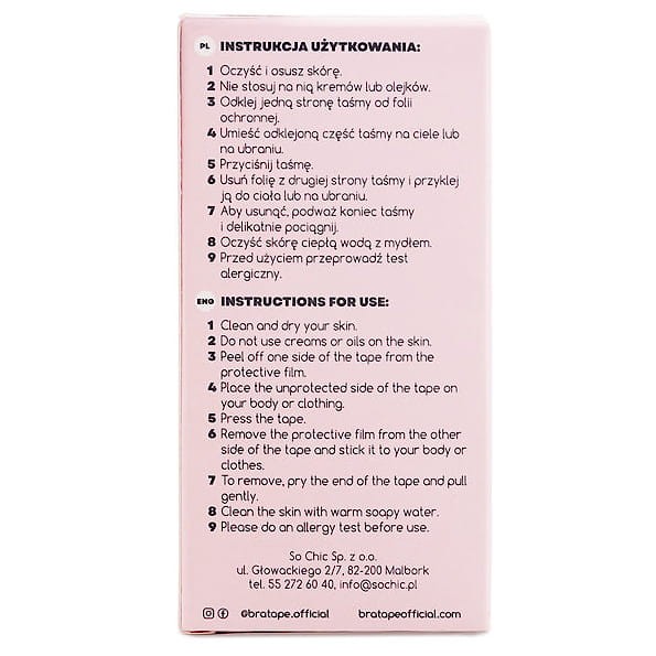 Taśmy do stylizacji - BRA TAPE