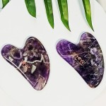 Gua Sha - kamień do masażu i relaksu - Yeye - fioletowy ametyst