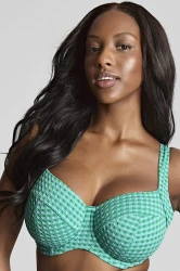 Gingham - Panache Swim - biustonosz kąpielowy Olivia SW1722 - green gingham
