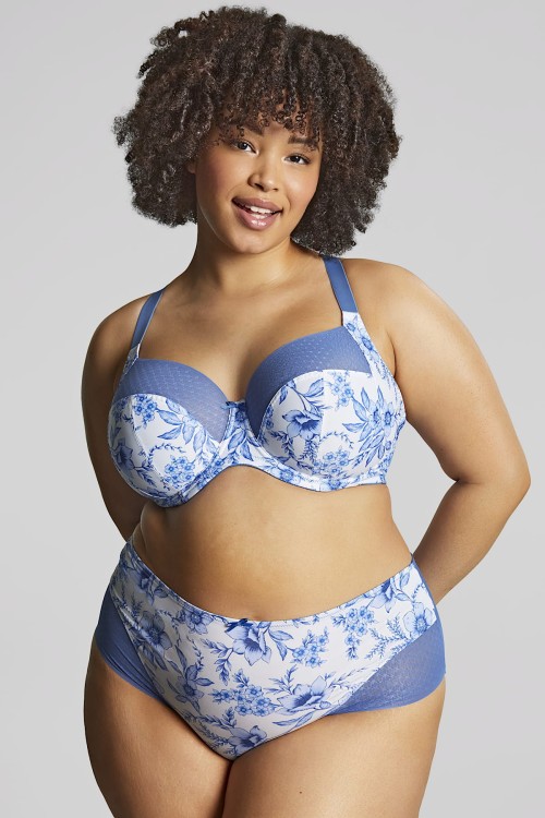 Bliss - Sculptresse - wysokie figi 10682 - blue floral