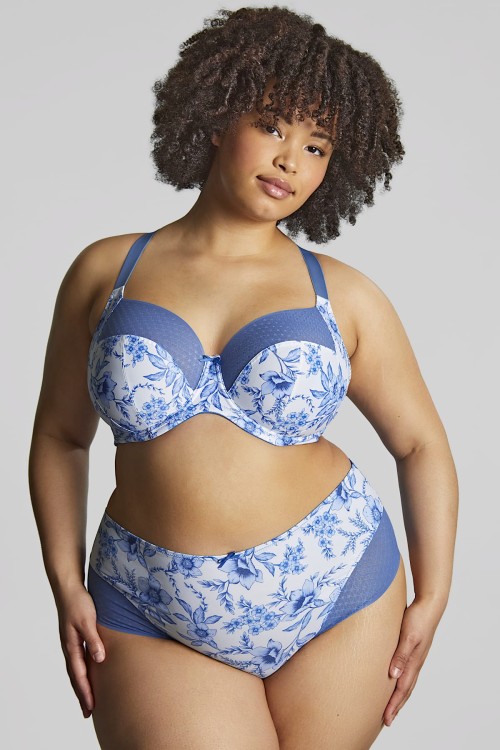 Bliss - Sculptresse - wysokie figi 10682 - blue floral