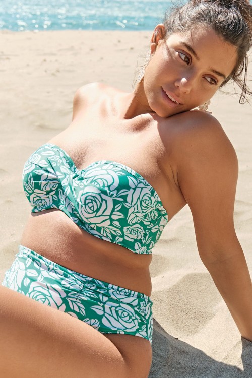 English Rose - Panache Swim - bandeau Ella SW1763 - english rose